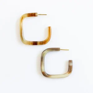 Horn Square Earrings